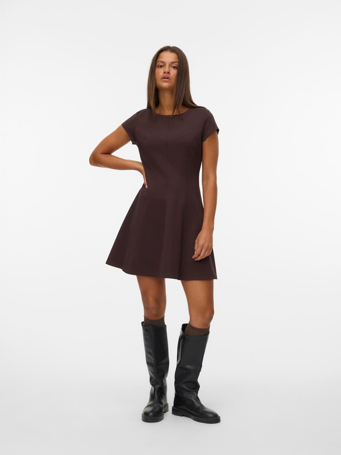 VMJAZLYN Short Dress - Chocolate Torte - VERO MODA & VILA Bergvik